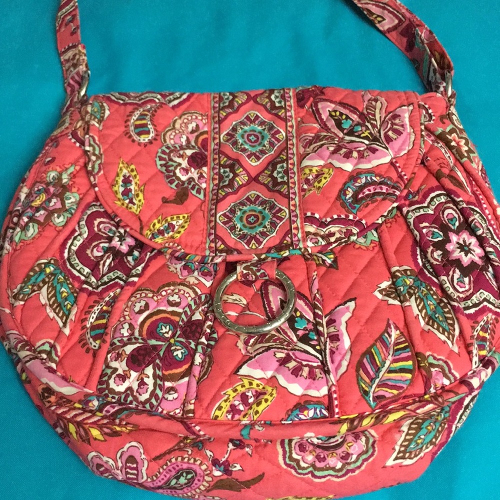 Vera Bradley Crossbody Bag Floral Coral color